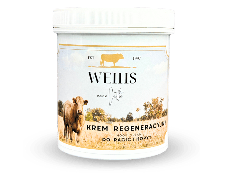 Weihs Livestock Hoof Cream, designed for hoof regeneration and protection with nanosilver