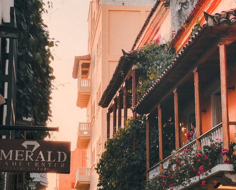 Center of Cartagena in Colombia