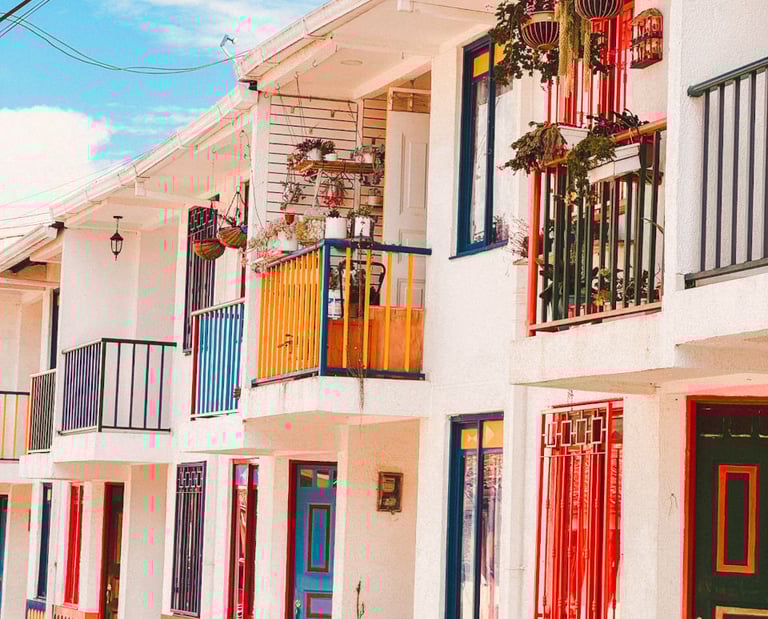 Colorful houses in Salento, Colombia (UNESCO)