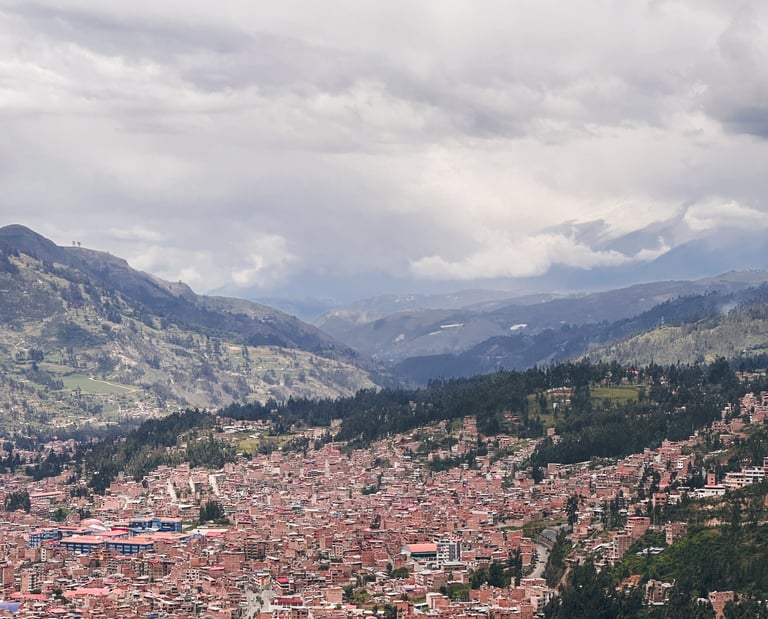 Mountain view of Huaraz, Peru