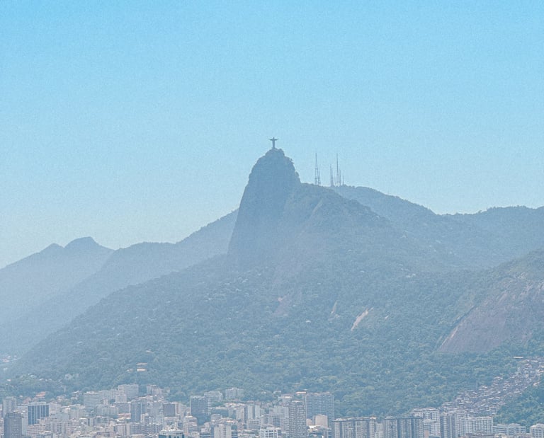 View of Jesus in Rio de Janeiro, Brazil, South America