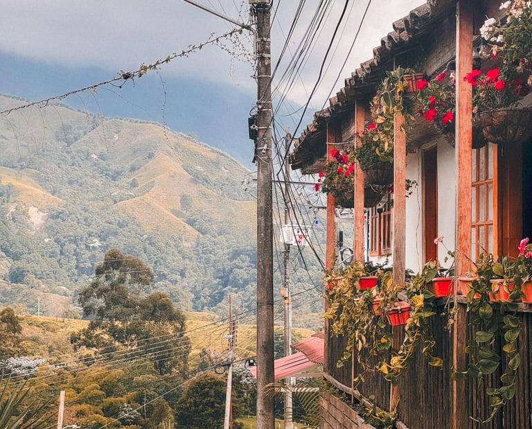 Salento mountain view in Colombia, South America