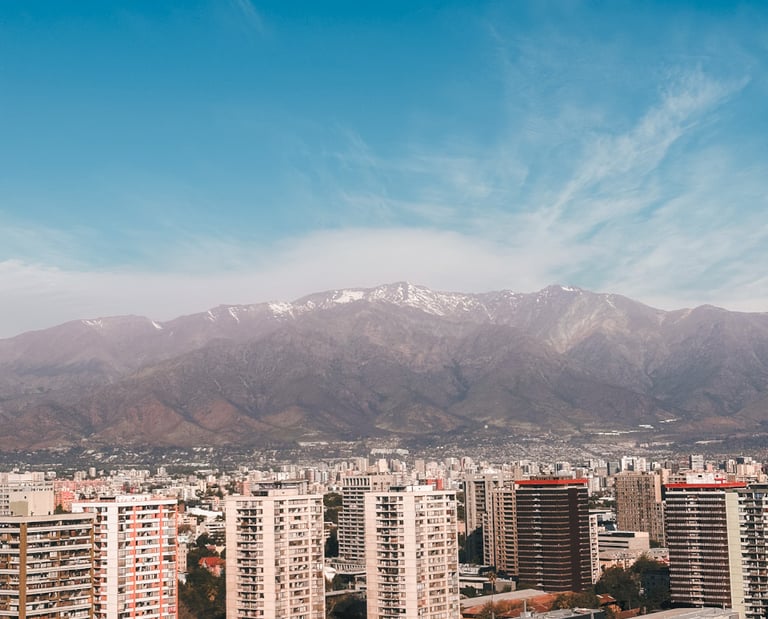 Cerro San Cristobal view inSantiago de Chile, South America