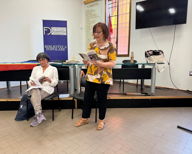 a woman in a yellow dress is reading a newspaper