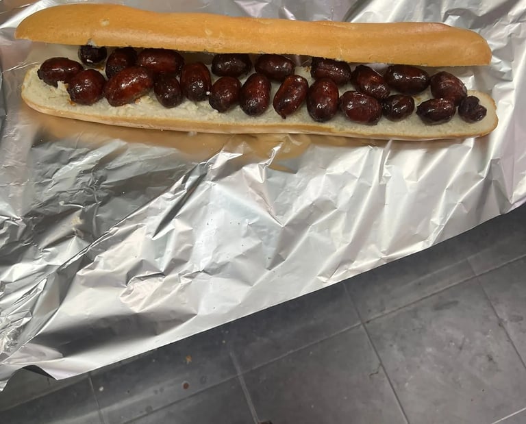 bocadillo de chorizo frito