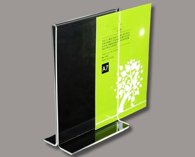 Display topper T type that have green paper