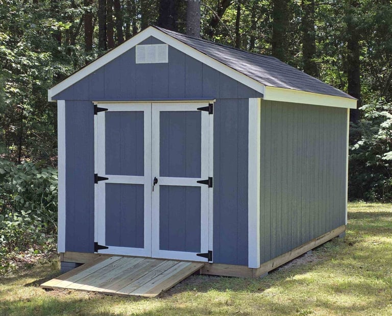 custom storage shed built on-site in Middleborough, MA
