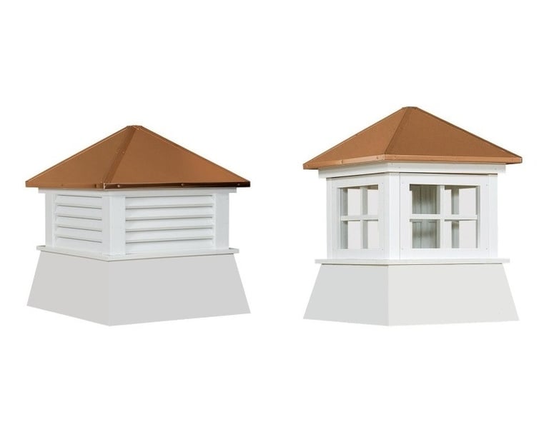 Custom storage shed with cupola installed by Imperial Custom Sheds in Cape Cod area.