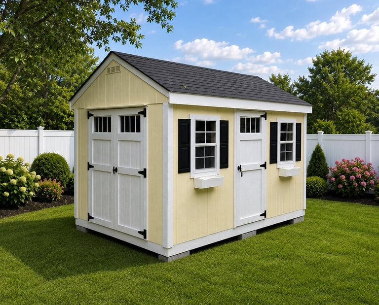 Custom Storage Shed with LP® SmartSide® Siding & Professional Painting Service