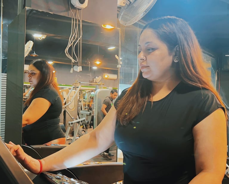 a woman in a black top and a man in a black shirt