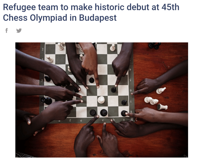 Refugee team to make historic debut at 45th Chess Olympiad in Budapest