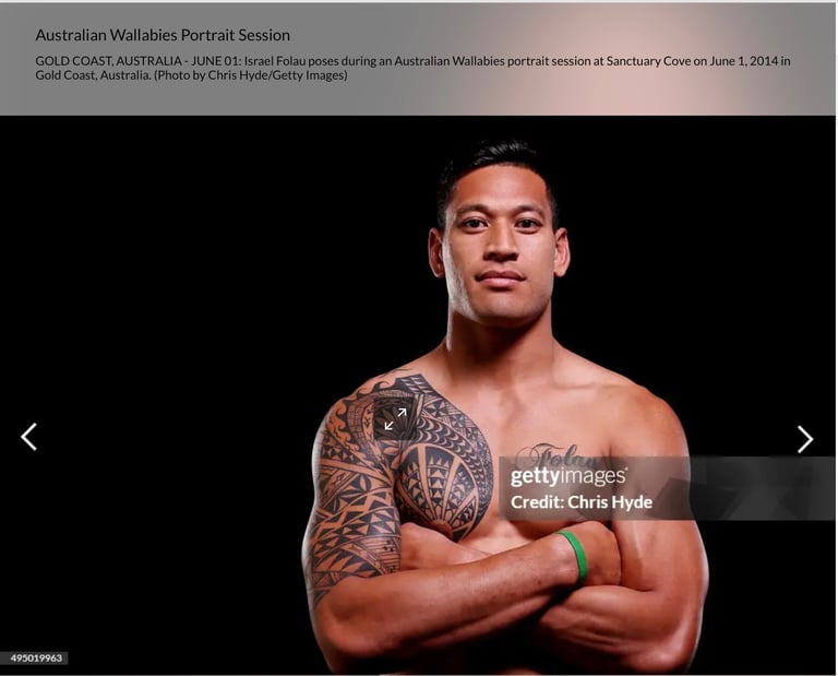 Israel Folau tattoo carl cocker polynesian tattoo artist brisbane sydney perth melbourne australia 