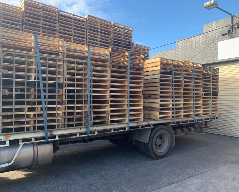 Standard Pallets Loaded on truck