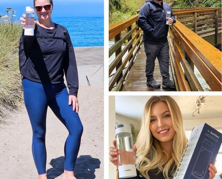 a woman in a black jacket and a man in a black jacket