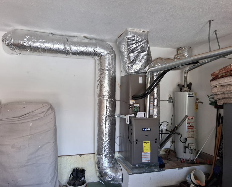 traditional split system and ductwork