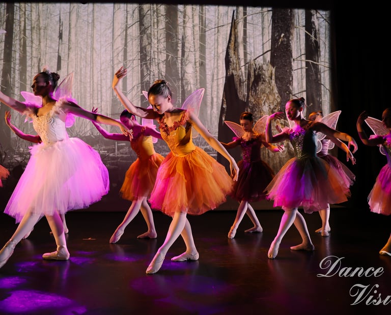 a group of dancers performing in a dance