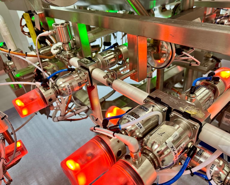 Installation process pharmaceutique : équipements inox et instrumentation