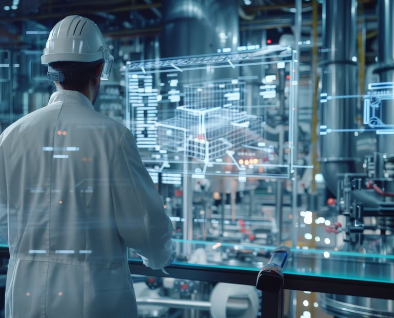 Ingénieur AGP Industrie supervisant une installation pharmaceutique GMP