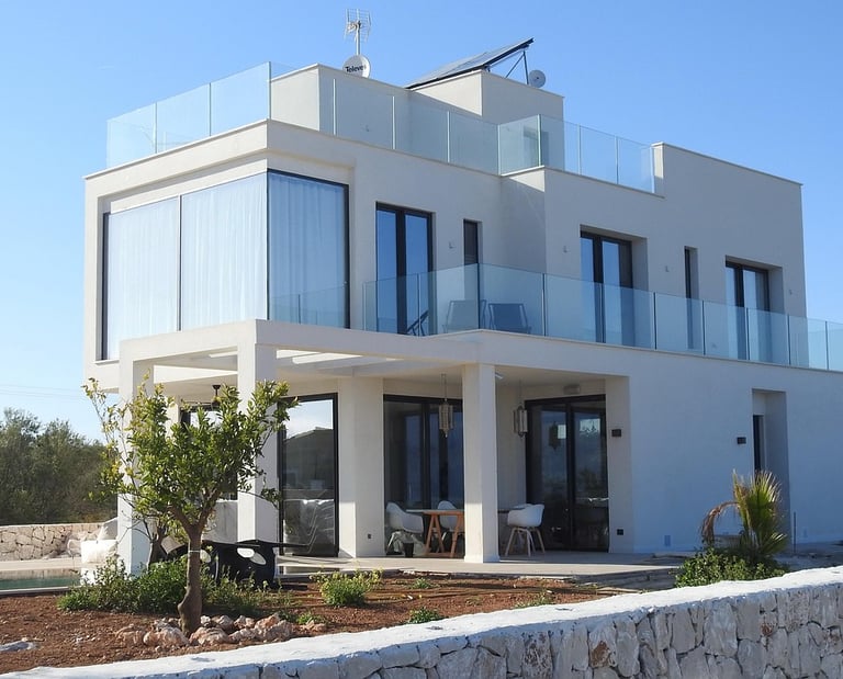 Render 3d realista fachada casa de campo