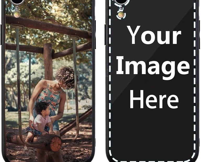 Photo on a phone case (Mother and a kid)