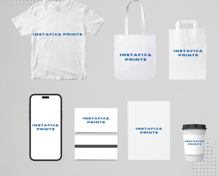 InstaFix logo printed apparels