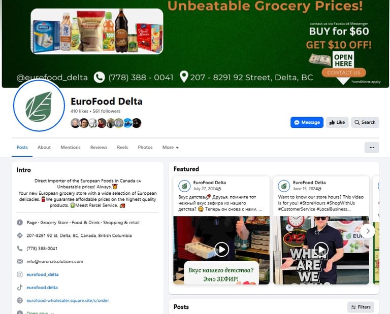 a facebook page with a picture of a person holding a cell phone