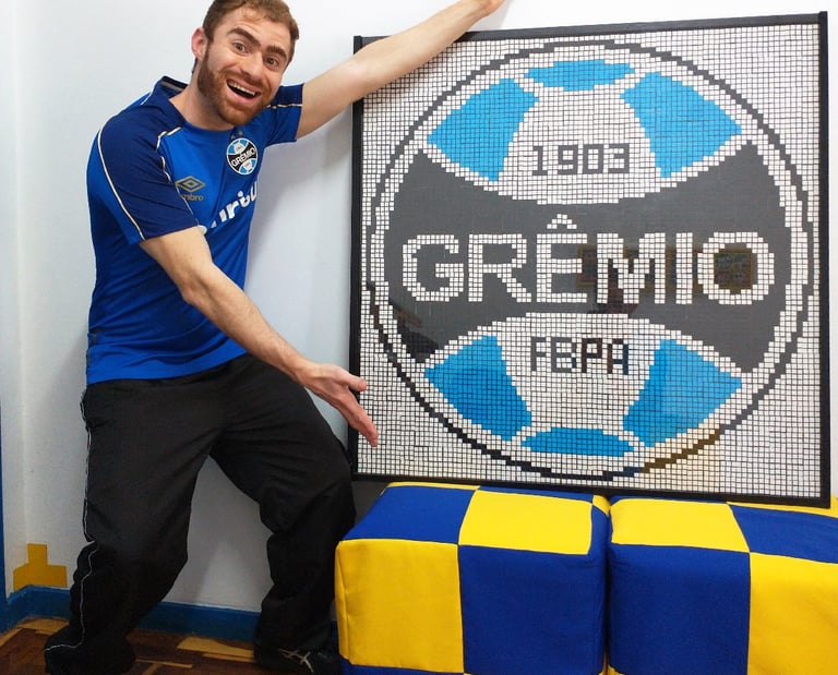 Mosaico com Cubos Mágicos do Grêmio