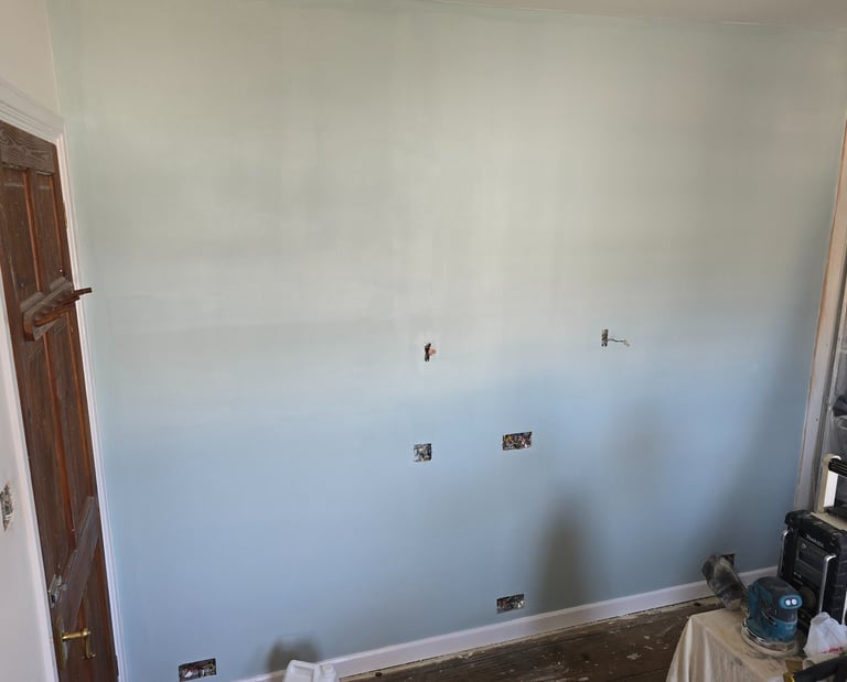 New power point chased into the wall. Installed by Easy Spark Ltd