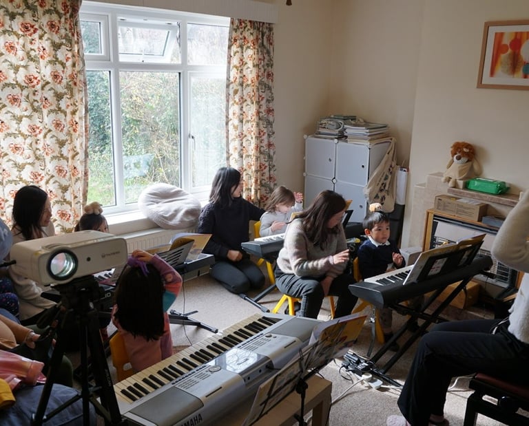 Photo1 – student participating in music lesson