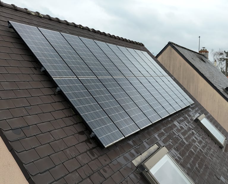 Panneaux solaires chez un particulier