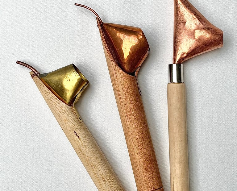 Tjanting, Batik tools, canting, wax pens, buy batik tjanting, Art for the Gentle Spirit