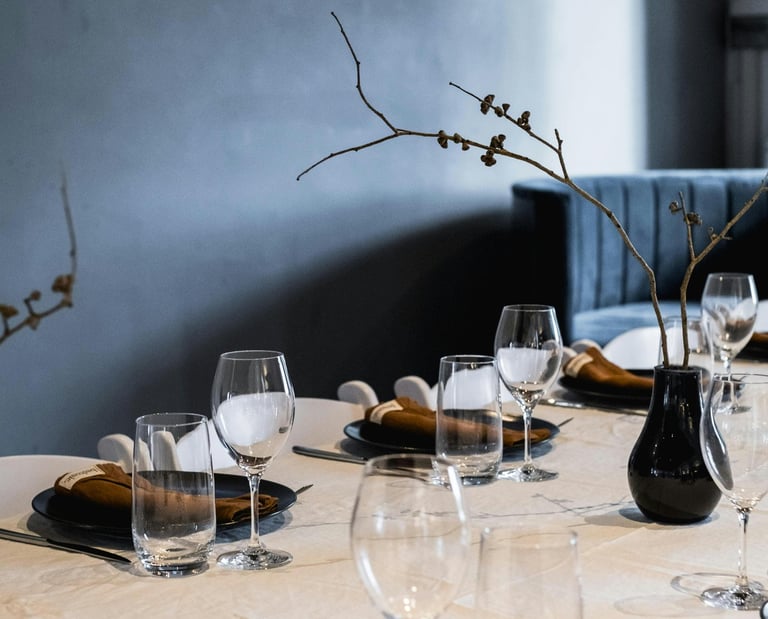 Table Decor Setup for a Function