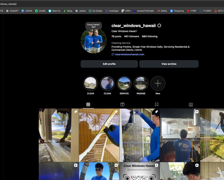 Window Cleaning Instagram