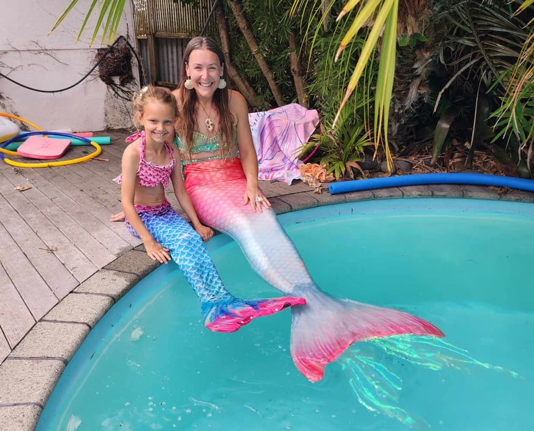 Mermaid at a birthday party
