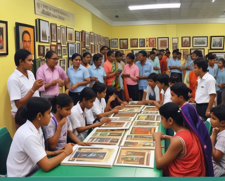 A curved facade covered in white latticework