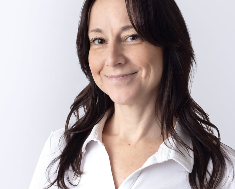 a cleaning professional smiling