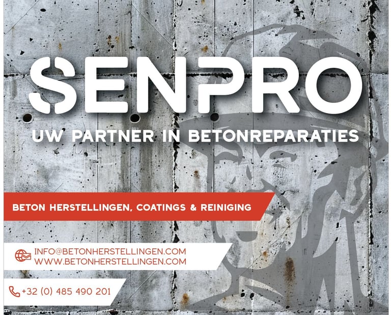 "Overstek betonherstelling en coating door Senpro BV"