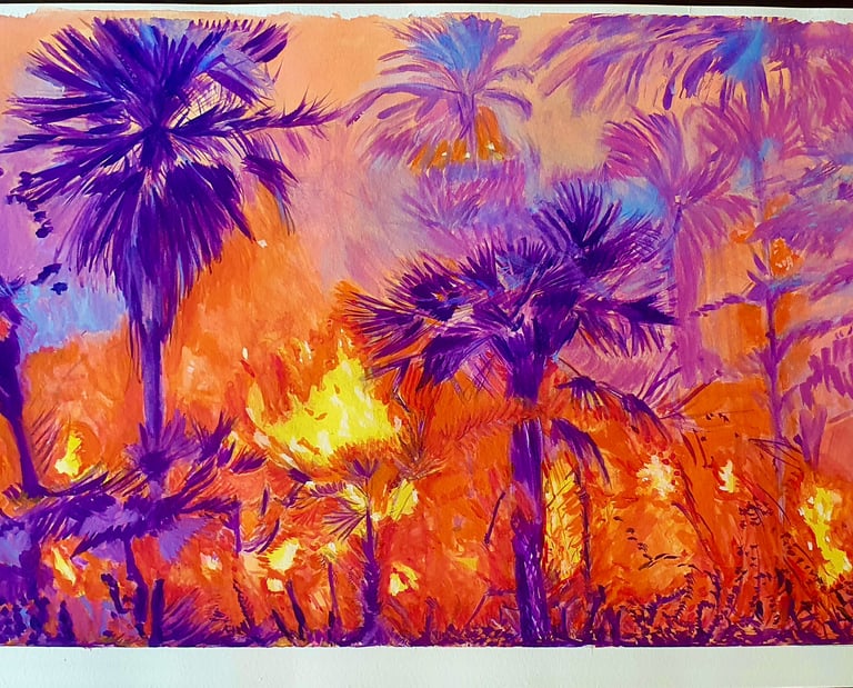 Gouache sur papier
