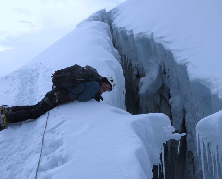 crevasse on Cotopaxi