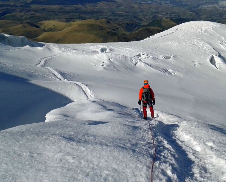 descending from Cayambe