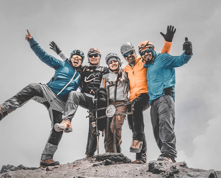 team on Tungurahua Summit