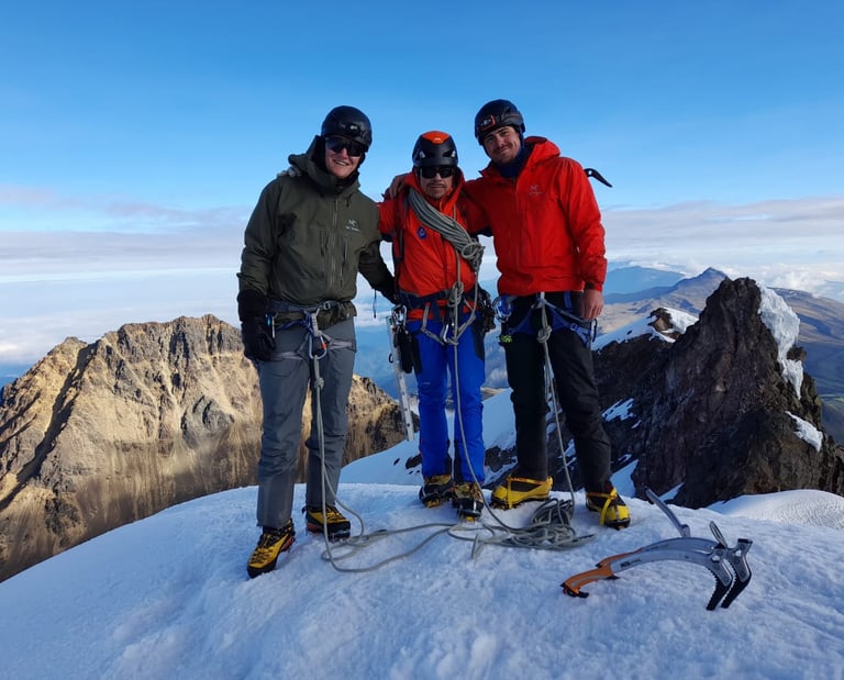 on the summit of Iliniza Sur
