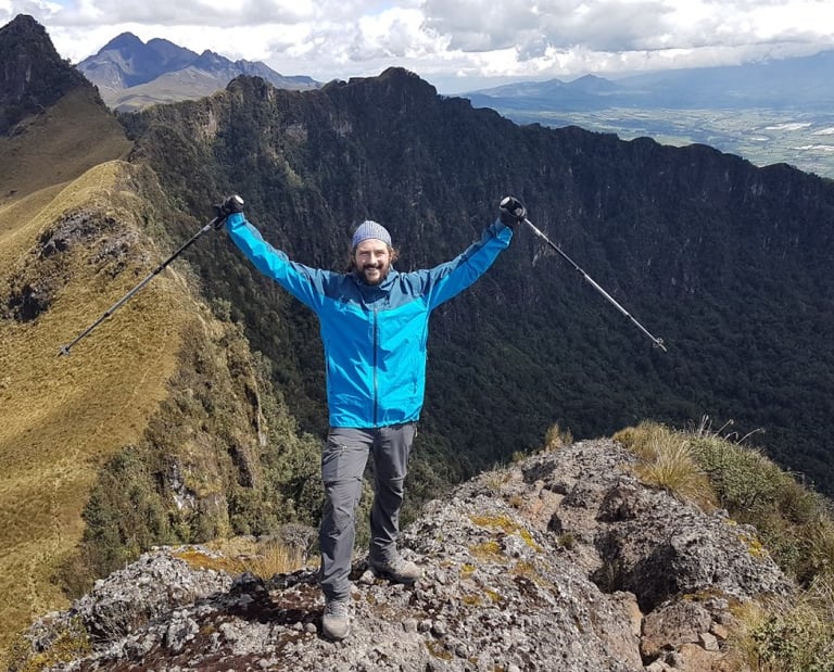 on the summit of Pasochoa summit