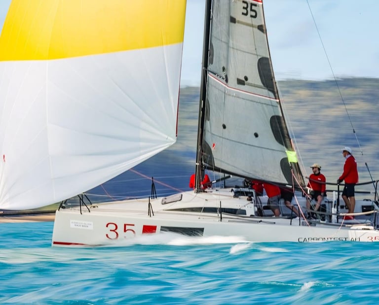 The CarbonTest ambassador yacht in action