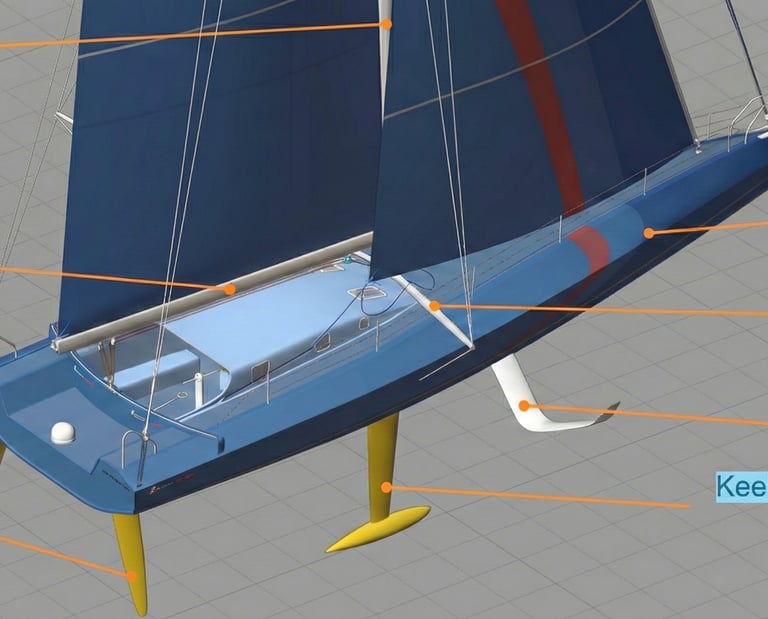 Components of a racing yacht that benefit from NDT testing