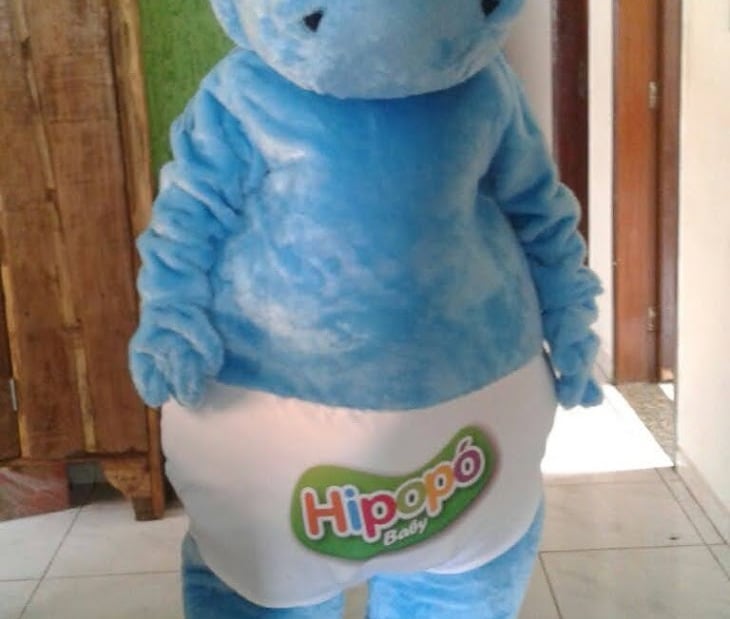 fantasia hipopo mascote
