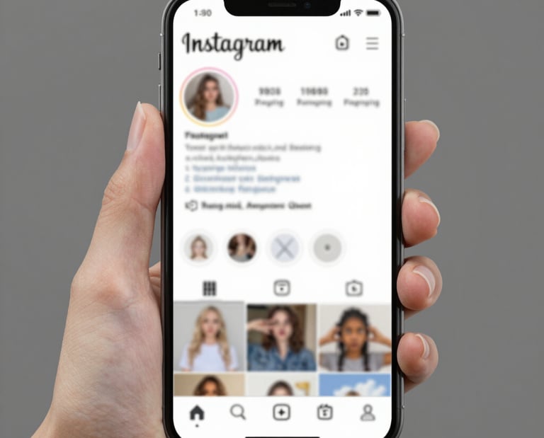 Elegant smartphone displaying curated social media posts with subtle Japanese design accents.