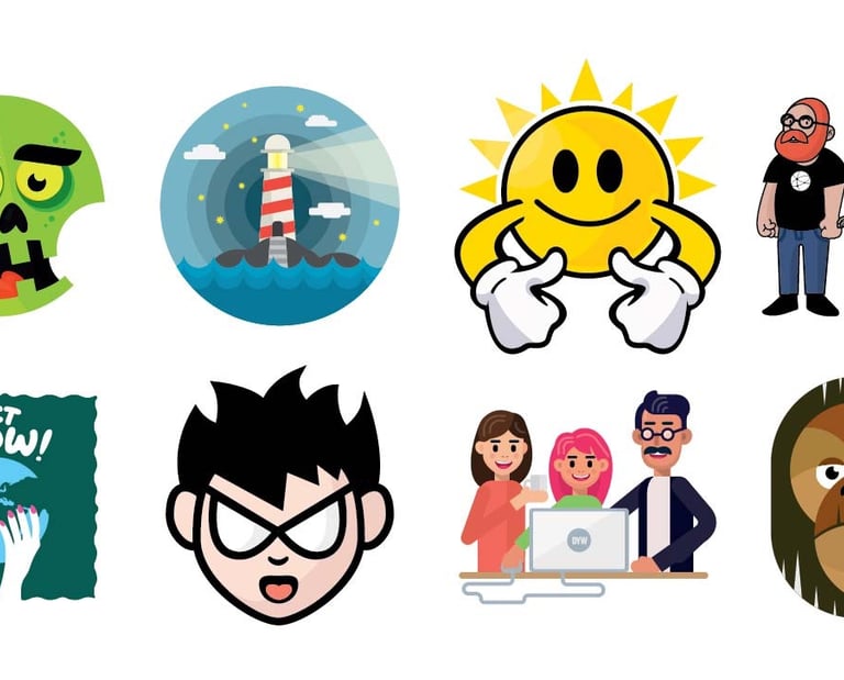 A selection of Lobotype's illustrations.
