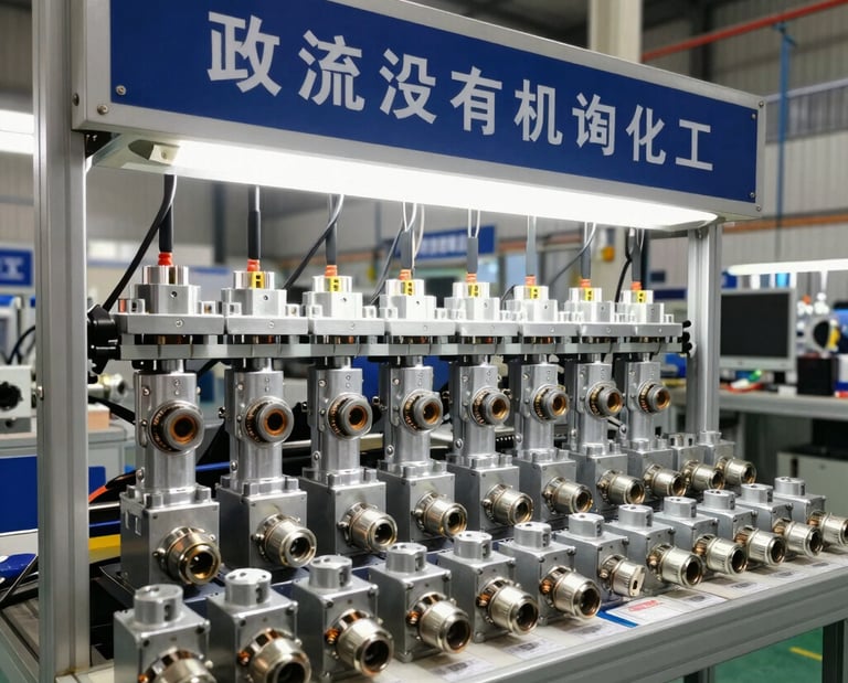 Close-up of a technician assembling high-voltage connectors in a clean workshop.