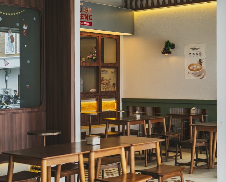 outdoor seating area at Balai Aboleng Batam